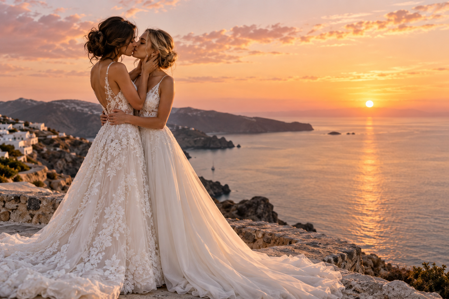 Women Kissing