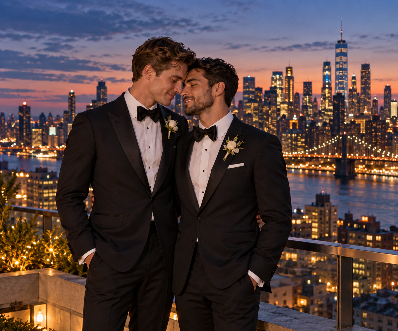 Men Kissing